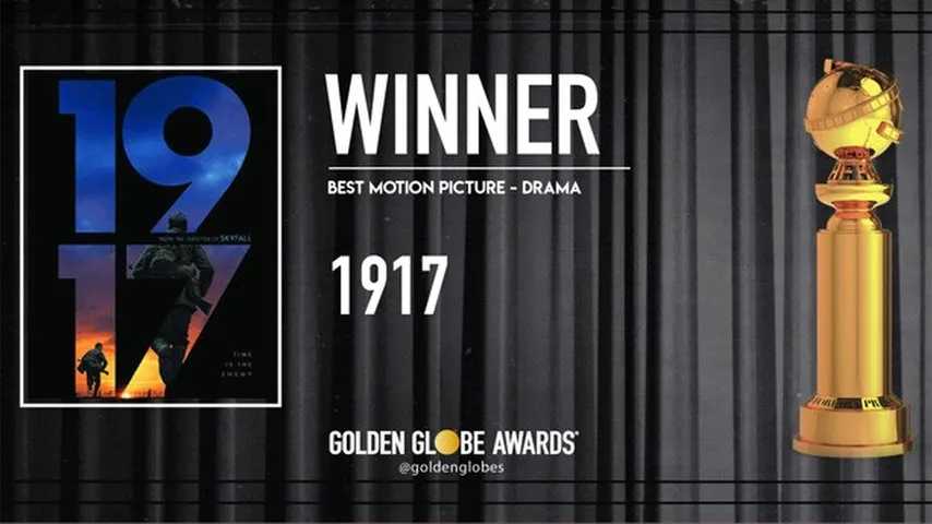 1917 dio la sorpresa en los Globos de Oro. (Foto: @goldenglobes)