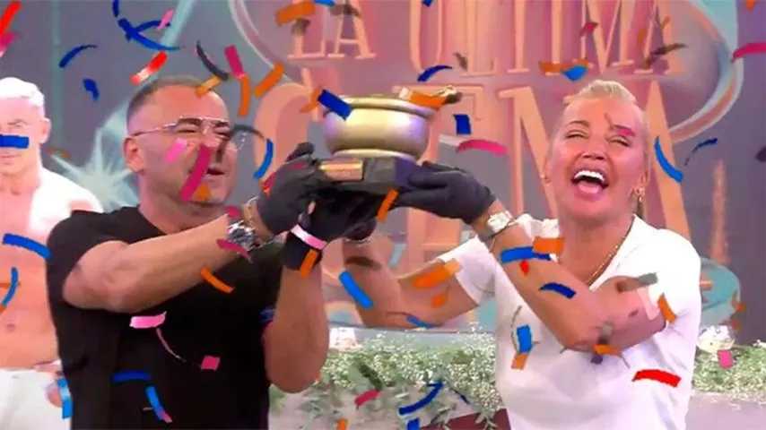 Jorge Javier y Belén ganaron la primera edición de La última cena. (Foto: Telecinco)